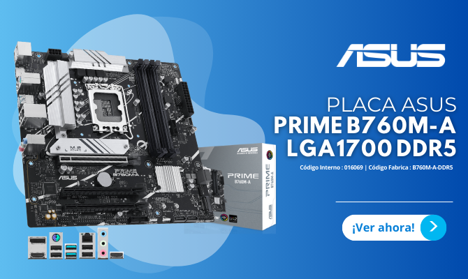 PLACA ASUS PRIME B760M-A LGA1700 DDR5 Placa ddr5